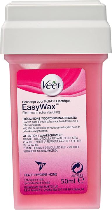 Immagine prodotto Veet Kit Roll-On EasyWax con 1 dispositivo di riscaldamento 50mlwax di ricarica 12 strisce 4 salviette (50 ml, 1 x)