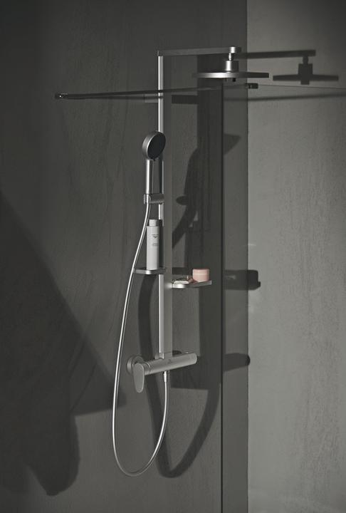 Image du produit Ideal Standard Système de douche Alu+ : Mitigeur de douche Ceraflow 2 étagères, douchette à main 2F, douche de