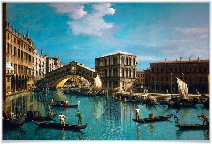 Actual product image Trenddeko Canaletto - The Rialto Bridge in Venice (100 x 70 cm)