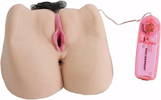 Actual product image Doc Johnson Sasha Grey - Deep Penetration Vibrating Pussy and Ass