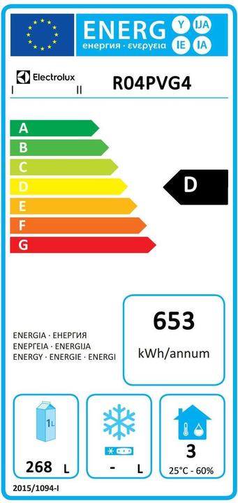 Energie-Label Electrolux R04PVG4 (268 l)