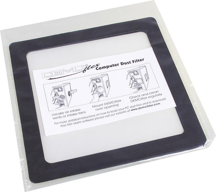 Actual product image DEMCiflex Dust filter 120mm, square - black/white