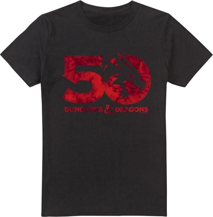 Immagine prodotto Dungeons & Dragons Maglietta 50° Logo Impilato Uomo (L)