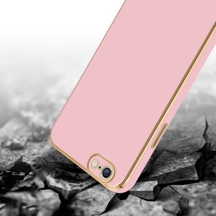 Productafbeelding Cadorabo Hoesje voor Apple iPhone 6 PLUS / 6S PLUS in TPU met camerabescherming LM130 Style (Apple iPhone 6 Plus)
