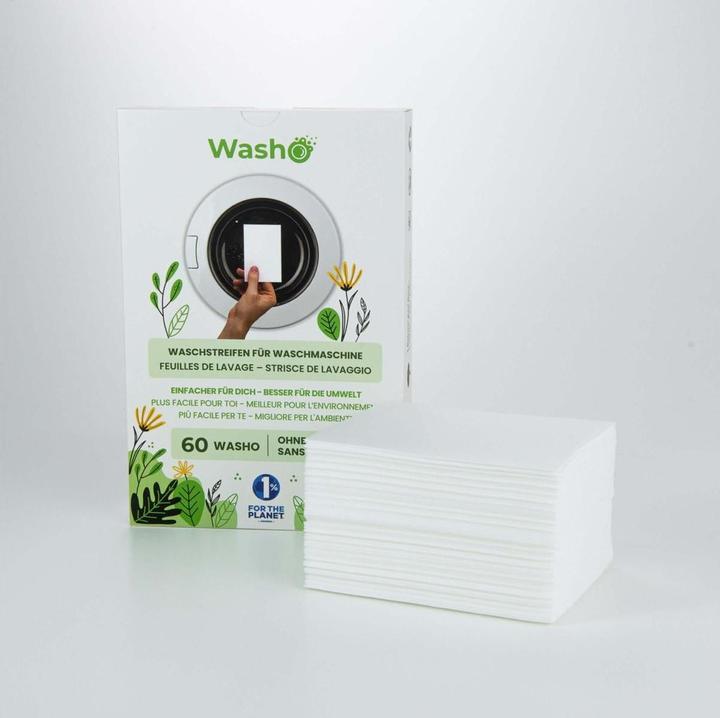 Actual product image Washo Wash Strips (60 Washing cycles, Washcloths)