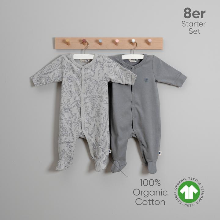 Image du produit TotsTale Premium 8-tlg. Newborn Starter-Set – Babykleidung aus Bio-Baumwolle – Geschenk zur Geburt (50, 56, 62, 68)