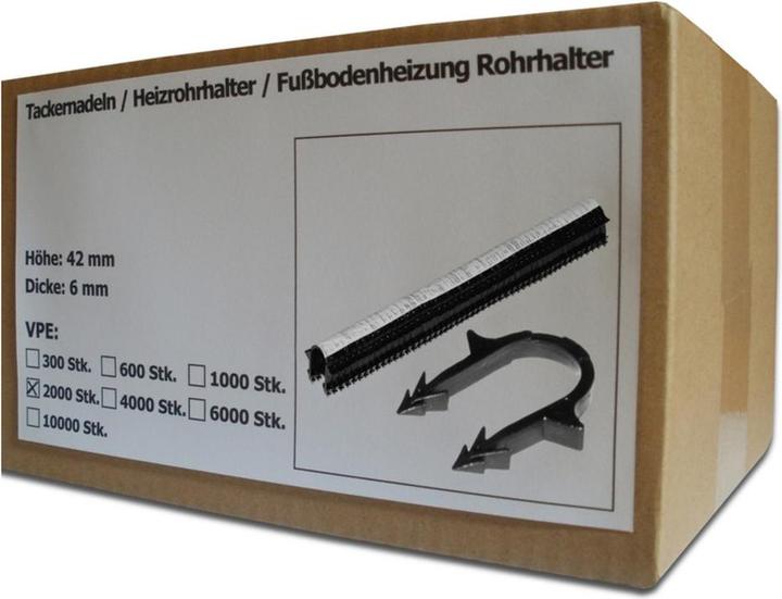 Produktbild Sanpro Tackernadeln, Heizrohrhalter für Fussbodenheizung, Anzahl 2.000 Stück