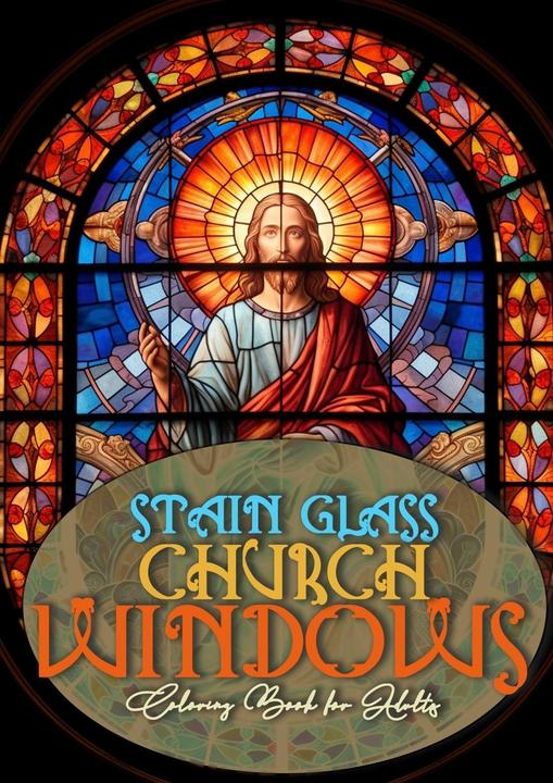 Image du produit Bleiglas Kirchenfenster Malbuch für Erwachsene (Allemand, Édition Monsoon, Échantillon Graphique, 2023)