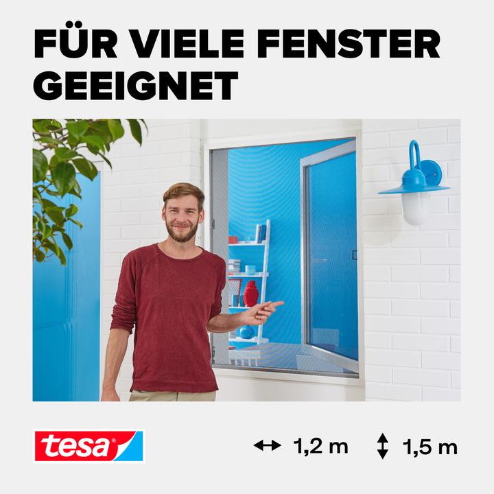 Immagine prodotto tesa Zanzariera Alu COMFORT per finestre, con telaio in alluminio, senza foratura (120 x 150 cm)