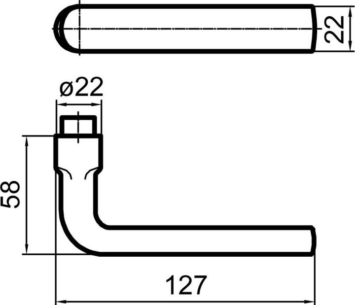Actual product image Glutz Lever handle 5040 Mercury (Door handle)