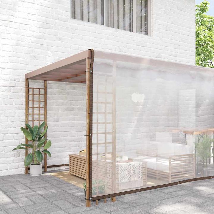 Produktbild VidaXL Transparente Plane mit Ösen 8x8 m Polyethylen durchsichtige Plane