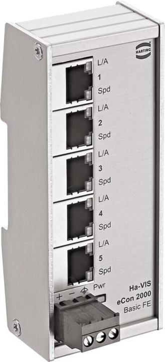 Actual product image Harting 24020050010 Eth. Switch 5x10/100 eCon 2050B-A - Switch - 0.1 Gbps (5 Ports)