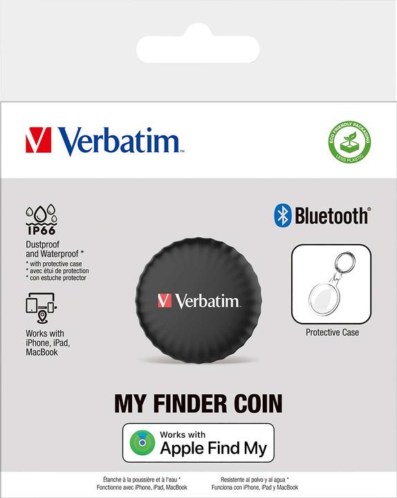 Immagine prodotto Verbatim My Finder Coin, nero Bluetooth Item Finder 32133 (iOS)