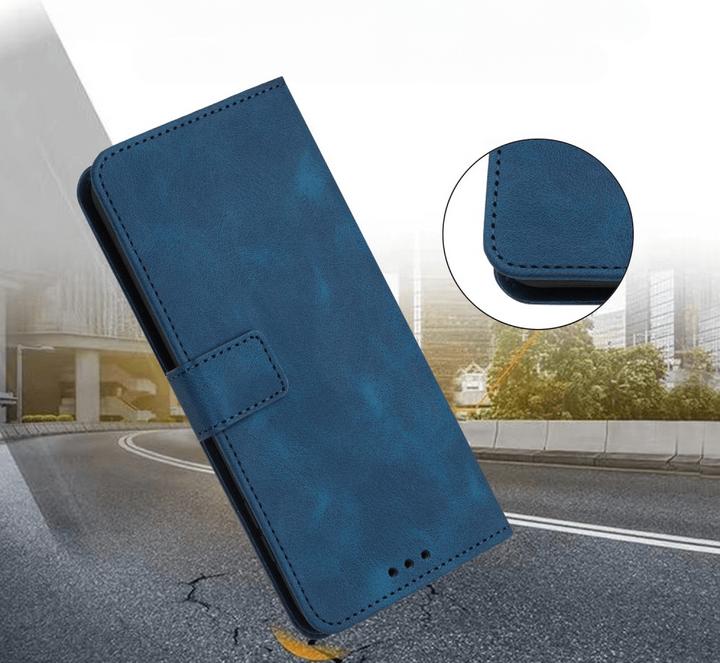 Actual product image Cover-Discount Galaxy A55 - Suede look case in vintage design (Samsung Galaxy A55)