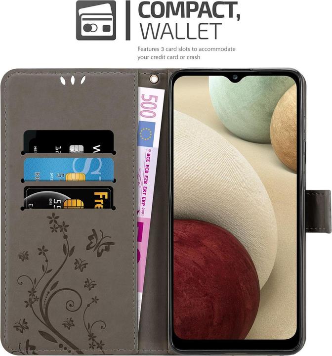 Produktbild Cadorabo Flower Book Cover (Samsung Galaxy M12, Samsung Galaxy A12)