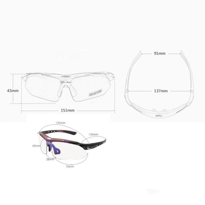 Immagine prodotto Rockbros 10003 occhiali da ciclismo polarizzati - nero (Nero, Nero)