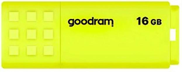 Actual product image Goodram UME2 - 16 GB - USB Type-A - 2.0 - 20 MB/s - 9 g - yellow (16 GB, USB-A)