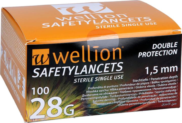 Actual product image Wellion Safetylancets 28G Safety Enema, 100 pcs LAN (Lancets)