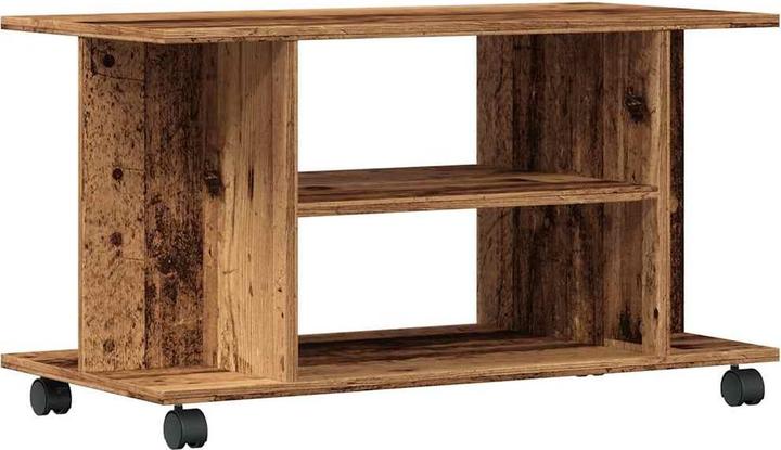 Immagine prodotto VidaXL TV Regal TV Schrank Lowboard Fernsehtisch mit Rollen Altholz-Optik (80 x 40 x 45 cm)