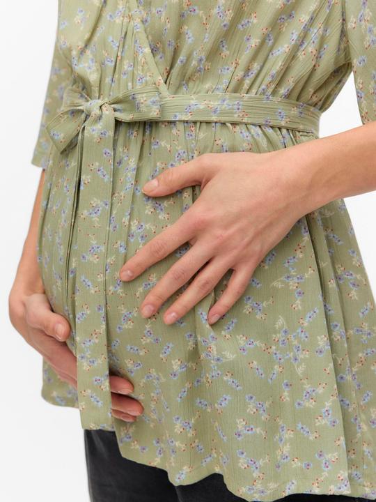 Produktbild Mamalicious Normal geschnitten V-Ausschnitt Weite Ärmel Top Bluse (XXL)