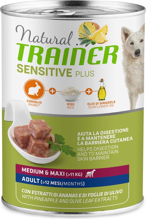 Image du produit Natural Trainer Nourriture pour chiens Sensitive Plus Medium & Maxi Adult Lapin (Adulte, 1 pcs, 400 g)