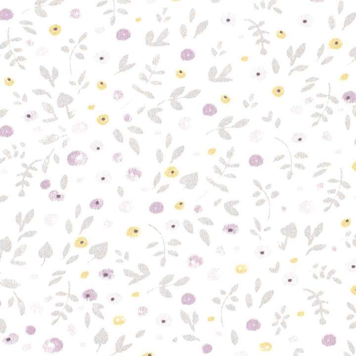 Produktbild Casadeco My Little World Stoff Streublümchen grau lila lime