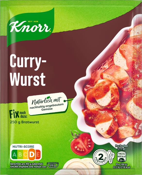 Knorr Base per condimento per salsicce Fix Curry (36 g)