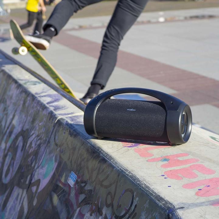 Actual product image Nedis Bluetooth® Party Boombox 6 hrs 2.0 50 W Media Playback: AUX/USB IPX5 Linkable Carrying Handle (6 h, Rechargeable battery operated)