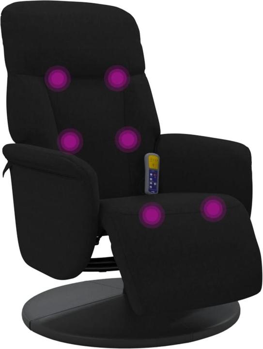 Image du produit VidaXL Fauteuil de massage avec repose-pieds Noir velours,couleur