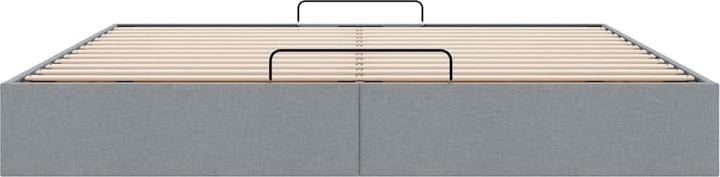 Actual product image VidaXL Ottoman bed without mattress Light grey 160x200 cm fabric (160 x 200 cm)