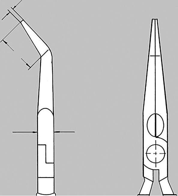 Immagine prodotto Knipex Pinza per meccanica - con becchi mezzotondi con tronchese (pinza a becchi di cicogna) 26 16 200 SB (200 mm)