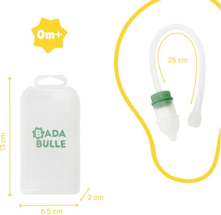 Image du produit Badabulle Tétine nasale avec embout vert olive/blanc