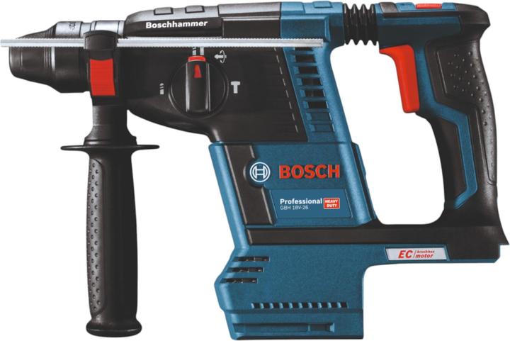 Produktbild Bosch Professional Bosch GBH 18V-26 Professional Akku Bohrhammer 18 V 2,6 J SDS plus Brushless + 4 tlg. Meissel Set + (Akkubetrieb)