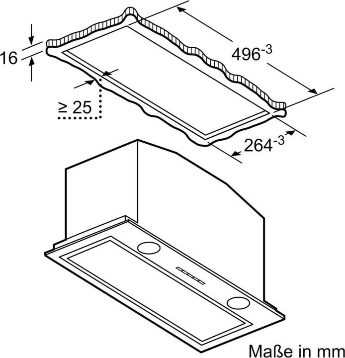 Actual product image Neff DML5566N (Substructure hood)