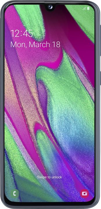 Produktbild Samsung Galaxy A40 EU (64 GB, Black, 5.90", Dual SIM, 16 Mpx, 4G)