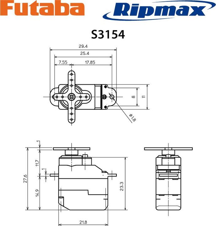 Image du produit Futaba Servo S3114 Analogique
