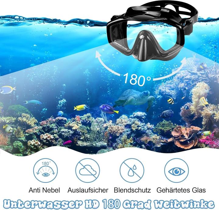 Immagine prodotto Milfech Schnorchelset mit Taucherbrille und Trockenschnorchel