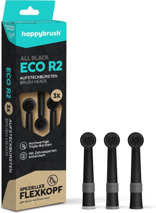 Actual product image happybrush Toothbrush head R2 3 pieces (3 x)