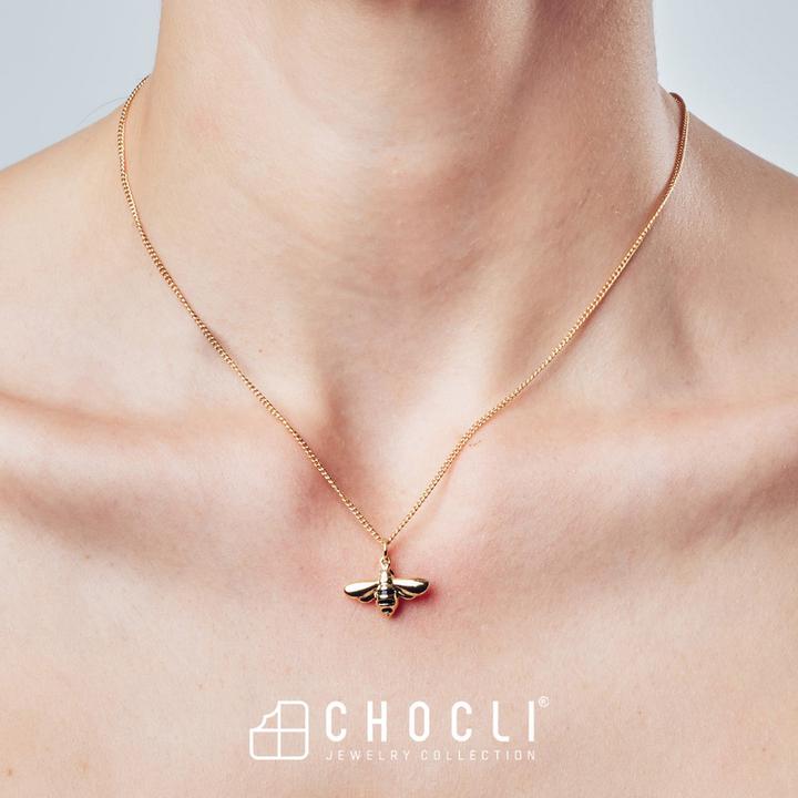 Produktbild MTM Bee Necklace (Messing, 18k Gold, 43 cm)