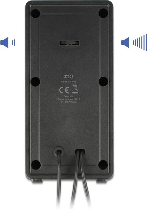 Actual product image Delock USB stereo 2.0 speaker with 3.5 mm jack and USB power