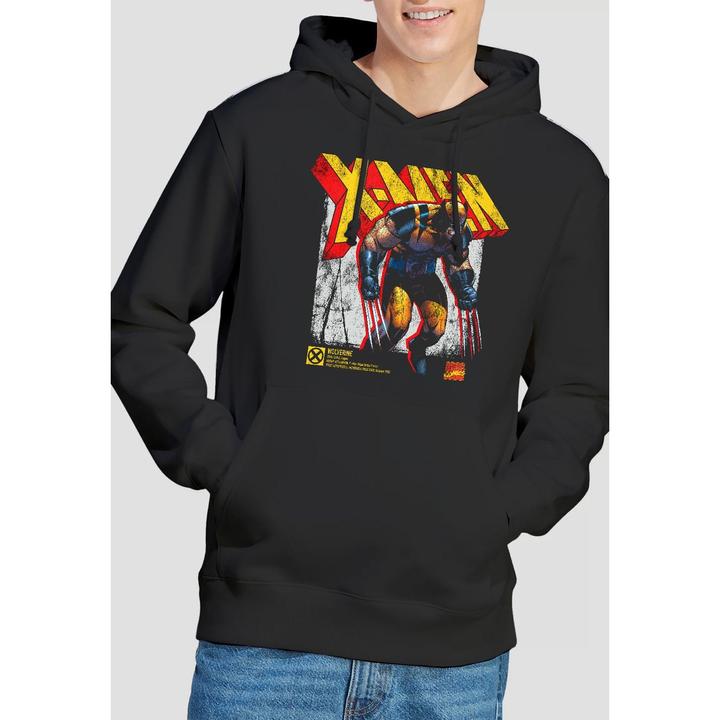 Immagine prodotto X-Men Felpa con Cappuccio Wolverine Infografica Uomo (L)