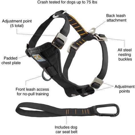 Actual product image Kurgo Safety harness with straps (M, Dog, General)