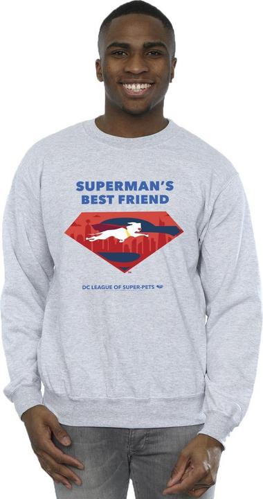 Actual product image Mens DC League Of Super-Pets Superman's Best Friend Sweatshirt (S)