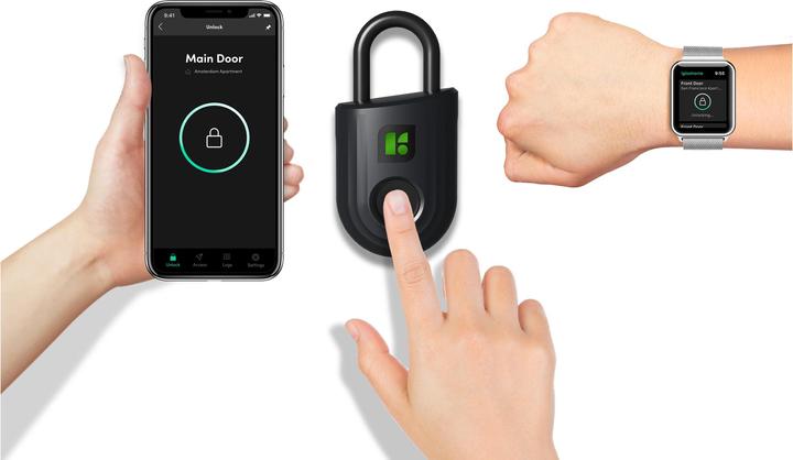 Actual product image Igloohome Padlock Lite, Fingerprint, Black