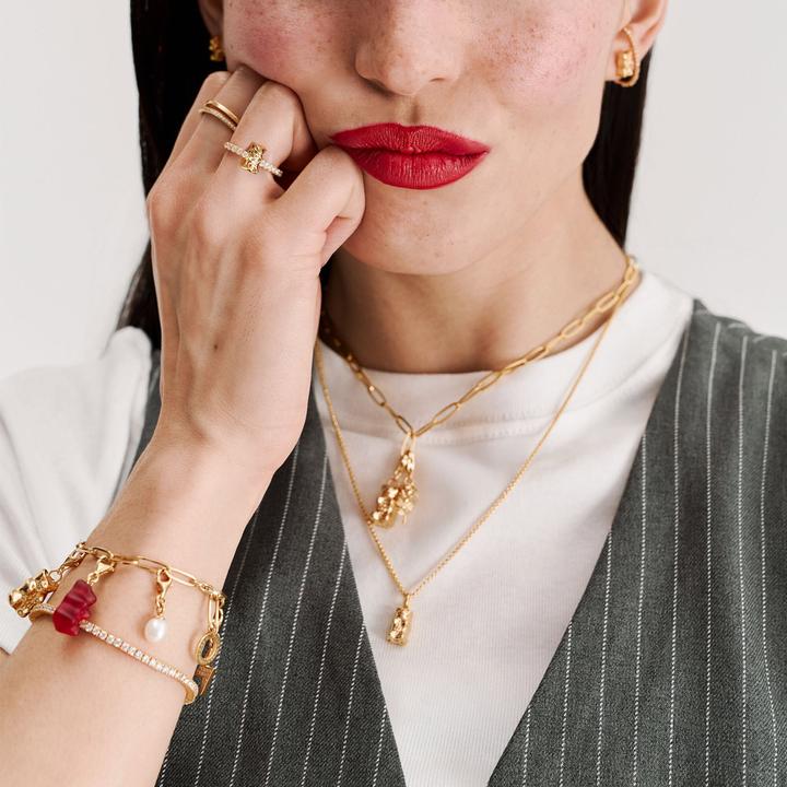 Produktbild Thomas Sabo Ring mit HARIBO Goldbär und Steinen vergoldet (54, 925 Silber)