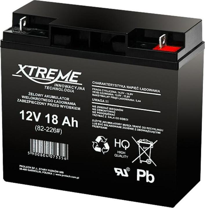 Actual product image Xtreme BLOW 82-226 rechargeable battery 12V 18Ah