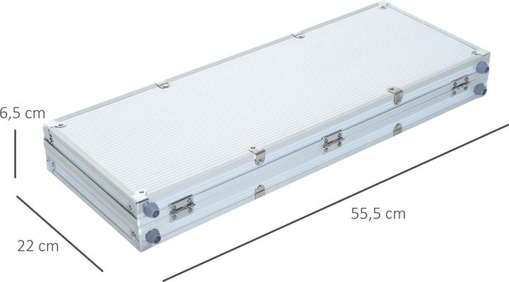 Image du produit Homcom Mallette de poker incluant un set de poker (Anglais, Allemand, Français, Italien)