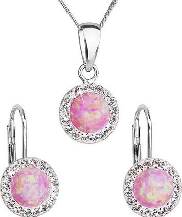 Actual product image Evolution Group Glittering jewellery set with Preciosa crystals 39160.1 & light rose s.opal