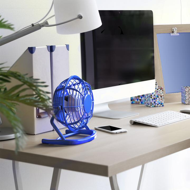 Immagine prodotto CSL Mini ventilatore USB, ventilatore da tavolo inclinabile, interruttore on/off, ideale per la