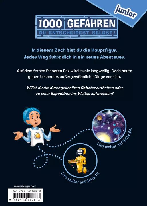 Image du produit Ravensburger 1000 Gefahren junior - Abenteuer auf Planet Pax (Allemand, Jan Sasse, Fabian Lenk, 2023)